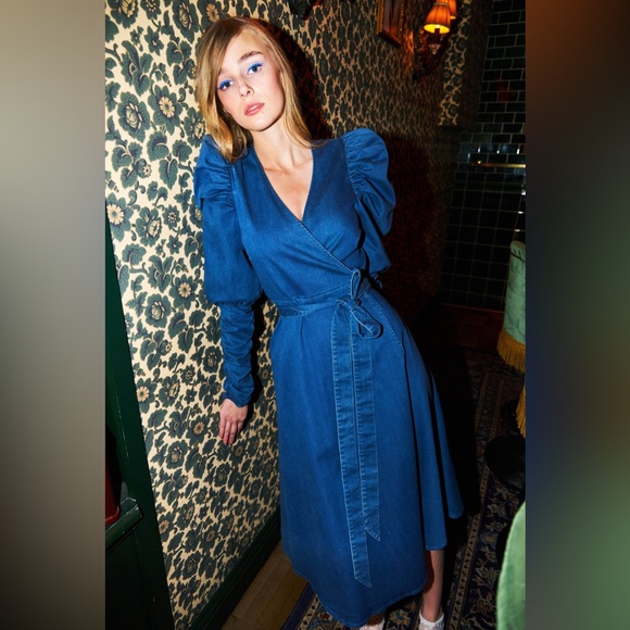 Crās Chambray Wrap Dress - Picture 1 of 6